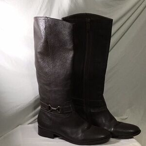 Talbots dark brown leather boots. Size 10